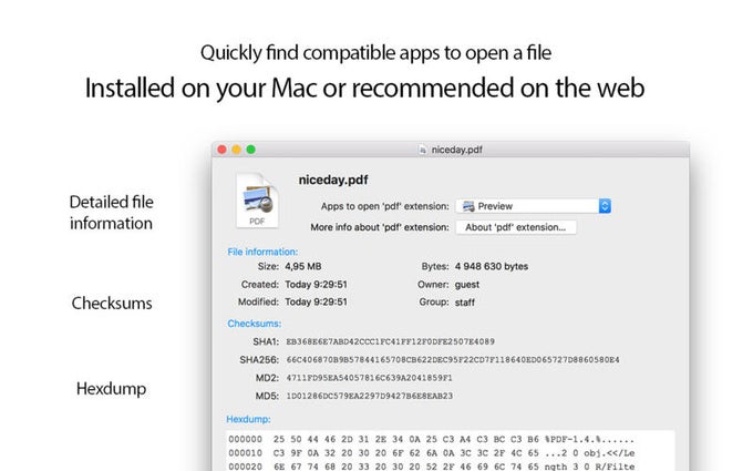 mac checksum file