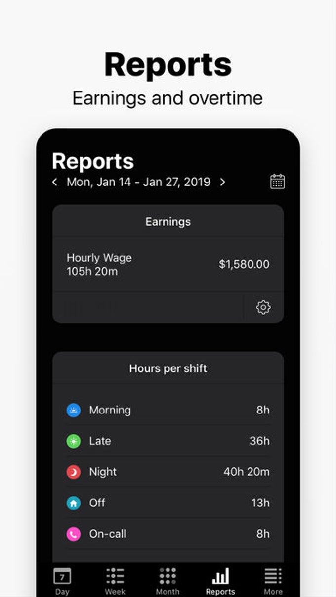 Supershift Work Shift Calendar