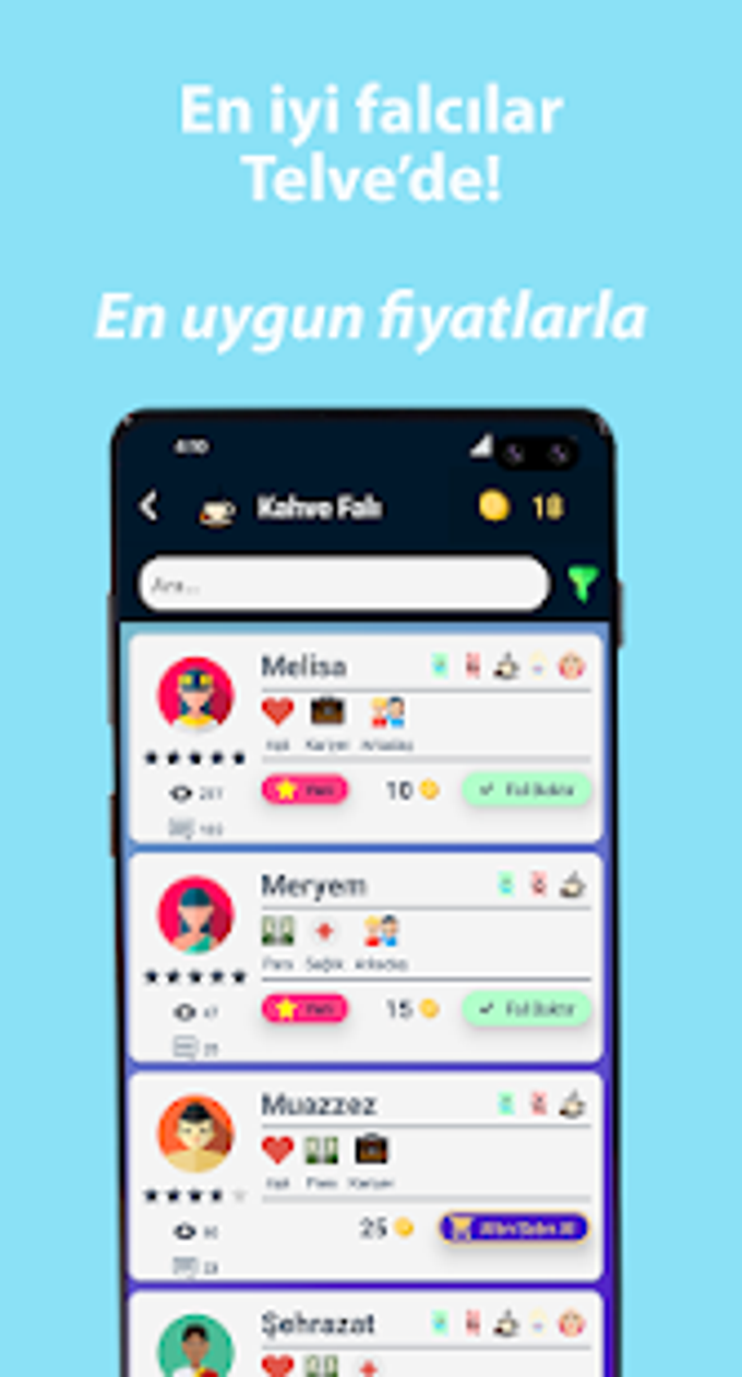 Android için Telve Kahve Falı Tarot Falı Astroloji Fal İndir