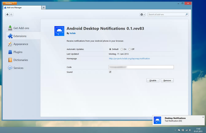 Android Desktop Notification Android Desktop Notification
