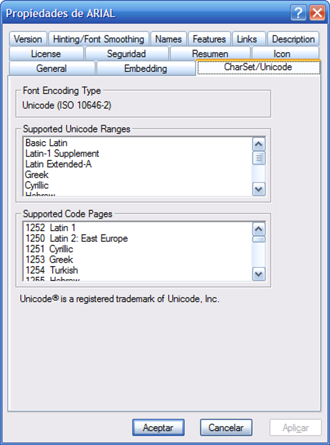 Microsoft OpenType Font File Properties Extension Microsoft OpenType Font File Properties Extension