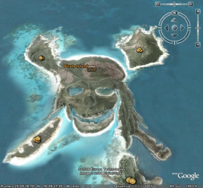 Piratas del Caribe en Google Earth Piratas del Caribe en Google Earth