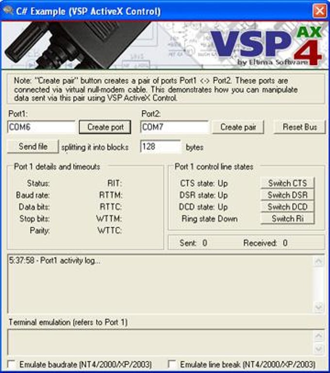 Virtual Serial Port ActiveX Virtual Serial Port ActiveX