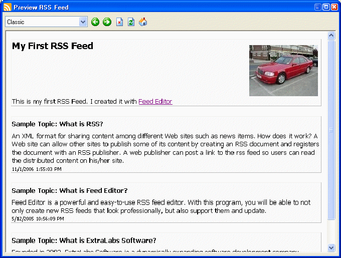 Feed Editor Feed Editor