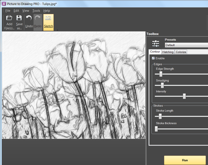 using edge intensity in photosketcher using edge intensity in photosketcher