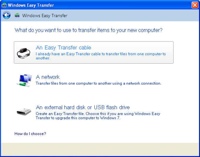 Windows 7 Easy Transfer Windows 7 Easy Transfer