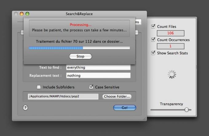 Search and Replace Search and Replace