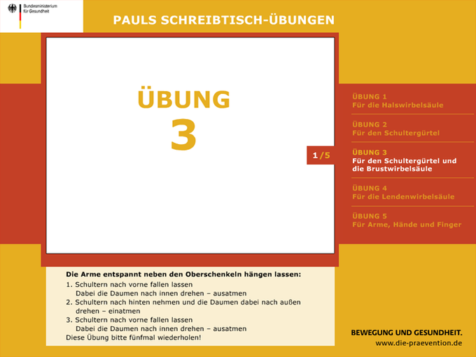 Bildschirmschoner Pauls Schreibtisch-Übungen Bildschirmschoner Pauls Schreibtisch-Übungen