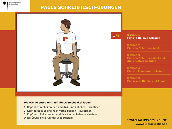 Bildschirmschoner Pauls Schreibtisch-Übungen Bildschirmschoner Pauls Schreibtisch-Übungen