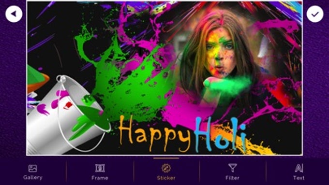 Holi Photo Frames - Sticker