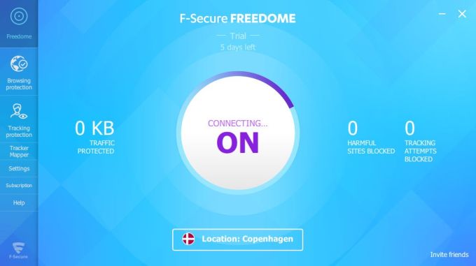 f secure freedome vpn screenshot
