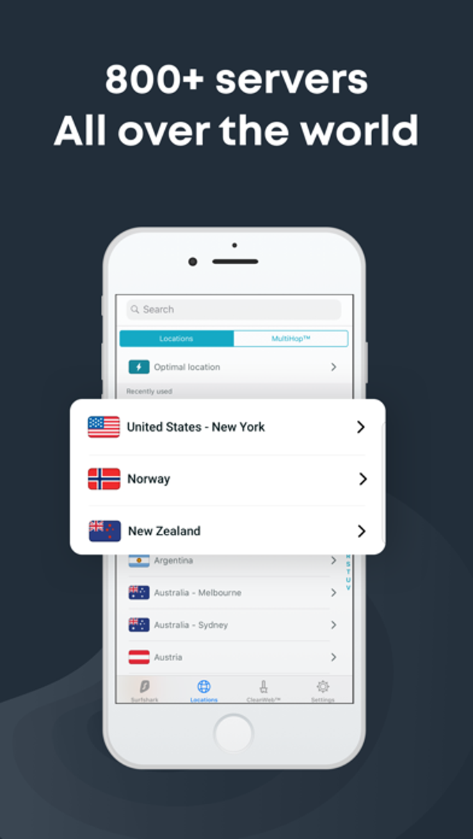 Secure Mobile VPN: Surfshark