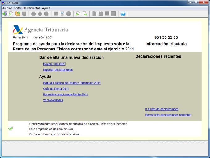 Renta 2011 (Modelo PADRE)