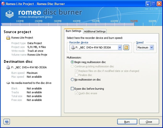 Romeo Burner Lite Romeo Burner Lite