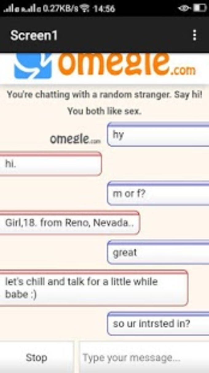 Omegle talk to strangers girl
