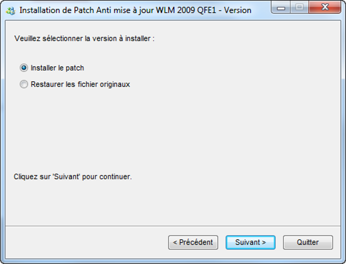 Parche anti-actualización para Messenger 2009 Parche anti-actualización para Messenger 2009