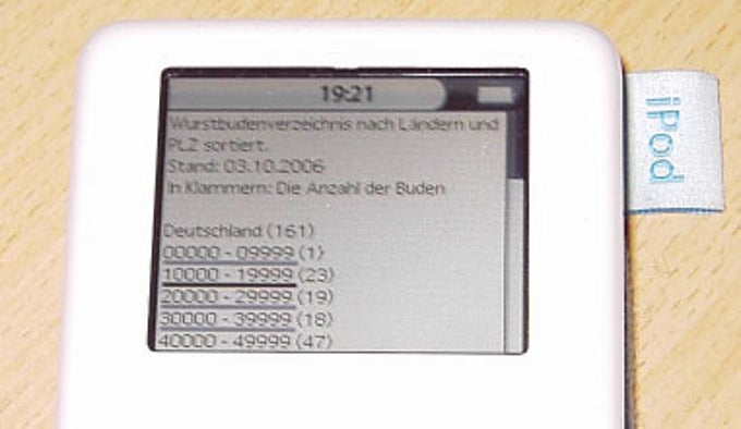 Wurstbudenverzeichnis für iPod Wurstbudenverzeichnis für iPod