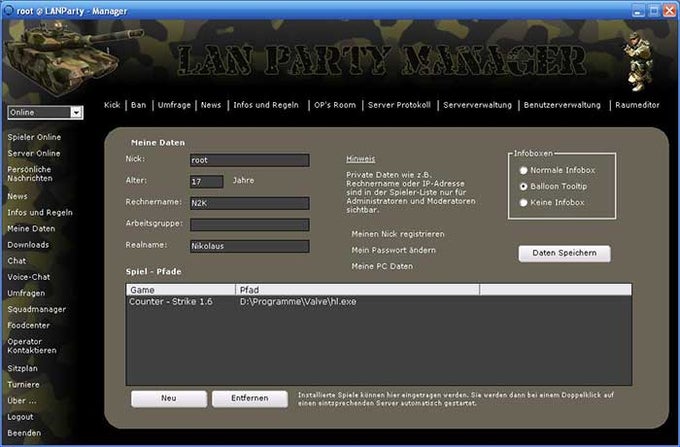 LAN Party Manager LAN Party Manager