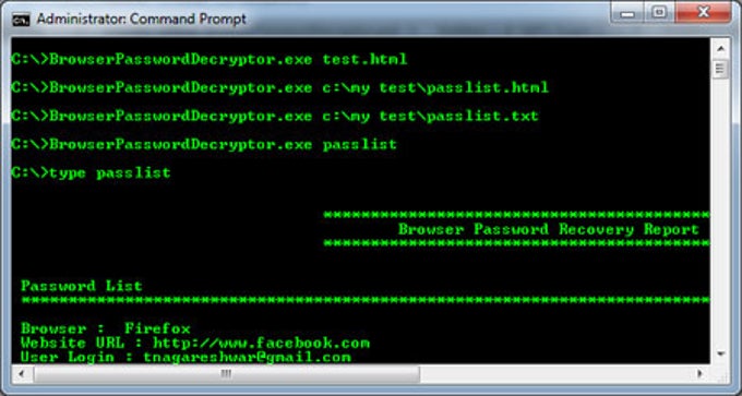BrowserPasswordDecryptor BrowserPasswordDecryptor