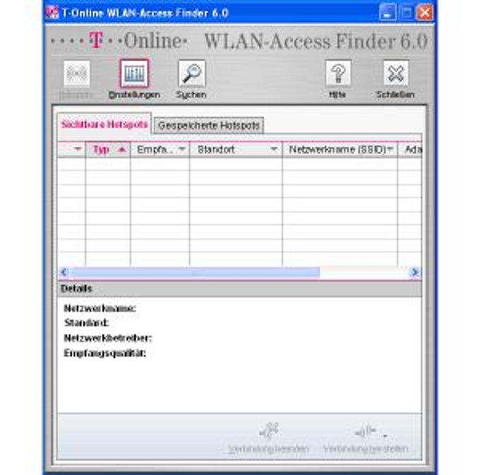 T-Online WLAN-Access Finder T-Online WLAN-Access Finder