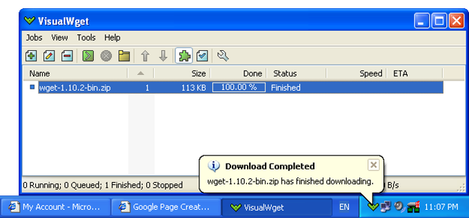 VisualWget VisualWget