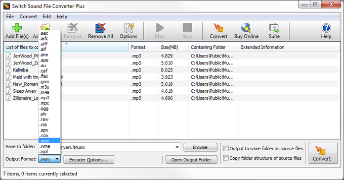Switch Audio File Converter