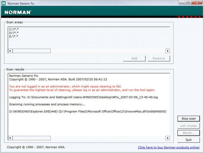 Norman Malware Cleaner Norman Malware Cleaner
