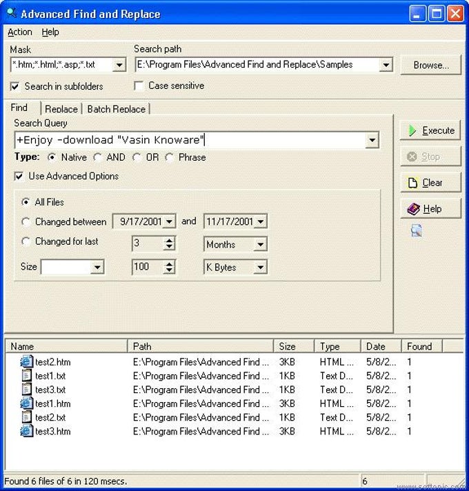 Advanced Find and Replace Advanced Find and Replace
