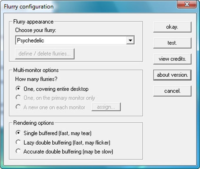 Flurry screen saver for Windows Flurry screen saver for Windows