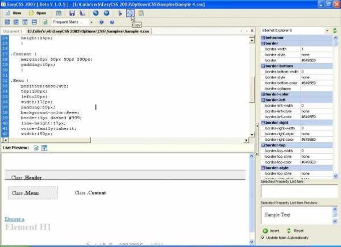 EasyCSS 2003 EasyCSS 2003