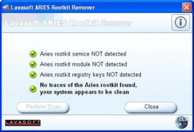 Lavasoft ARIES Rootkit Remover Lavasoft ARIES Rootkit Remover