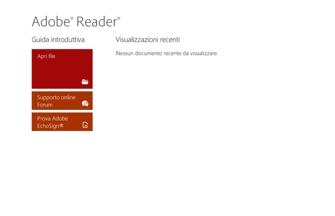 Adobe Reader Touch per Windows 10 Adobe Reader Touch per Windows 10