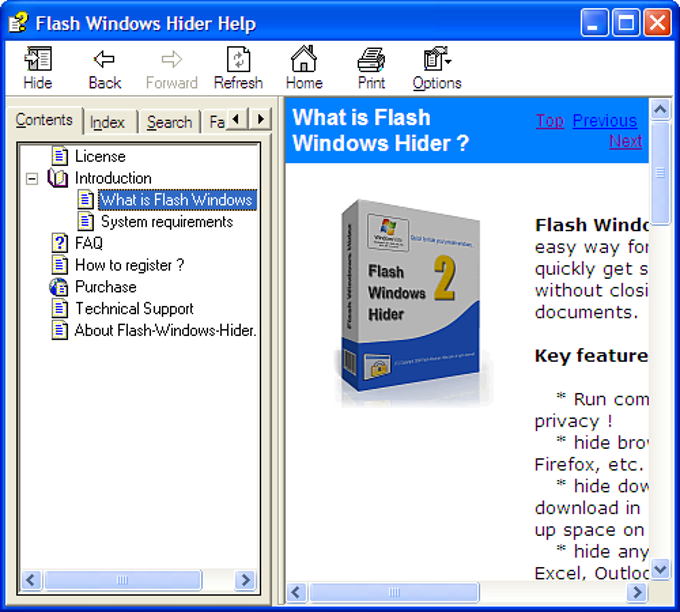 Flash Windows Hider Flash Windows Hider