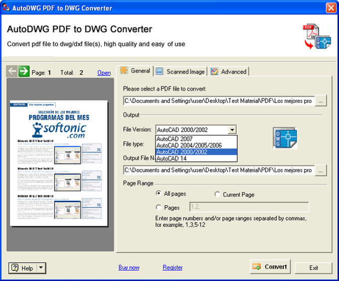 PDFIn PDF to DWG Converter  Télécharger