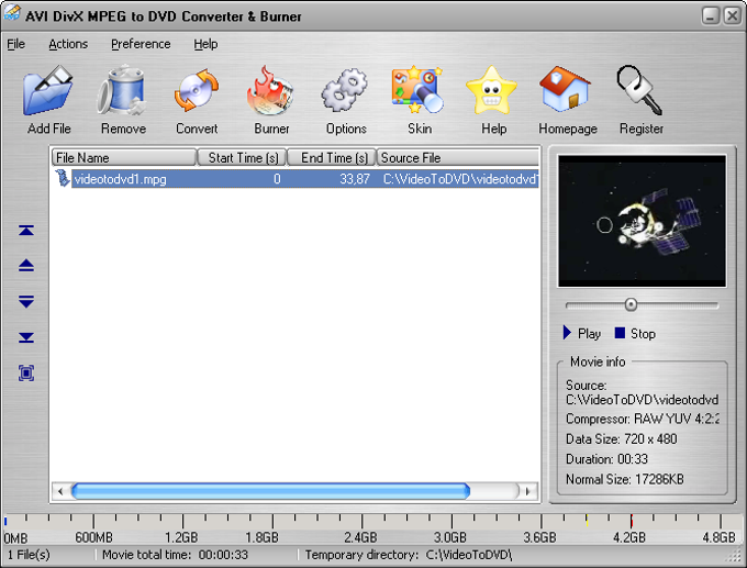 AVI DivX MPEG to DVD Converter & Burner AVI DivX MPEG to DVD Converter & Burner