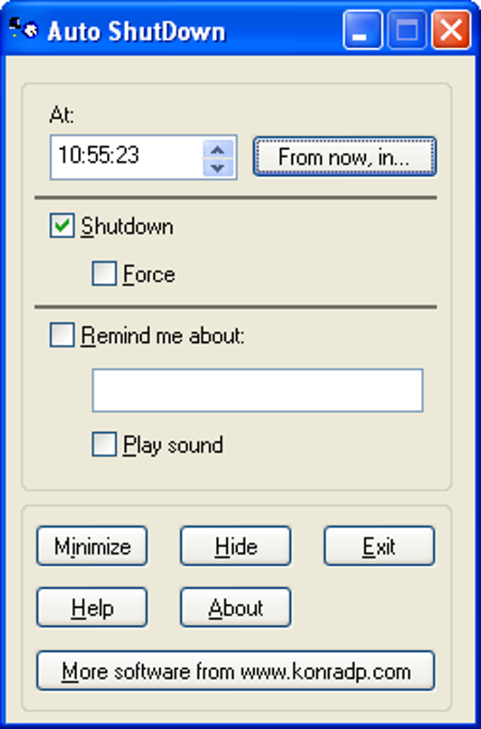 Konradp Auto ShutDown Konradp Auto ShutDown