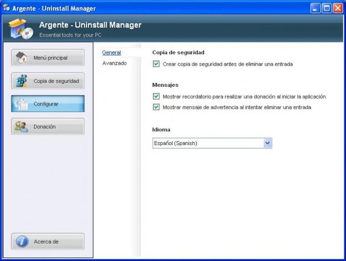 Argente - Uninstall Manager Argente - Uninstall Manager