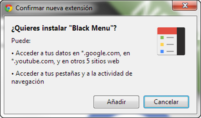 Black Menu Black Menu