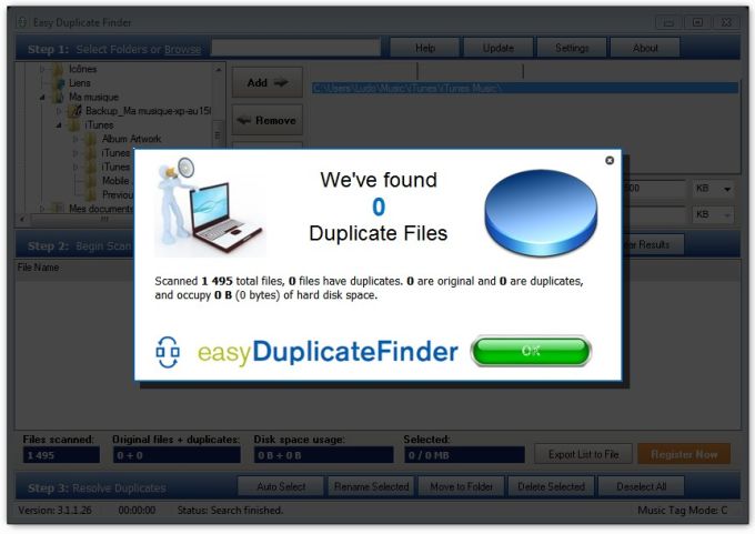 portable easy duplicate finder