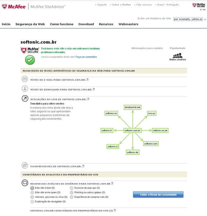 McAfee SiteAdvisor McAfee SiteAdvisor