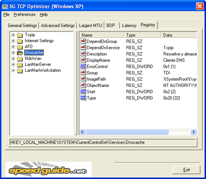 SG TCP Optimizer SG TCP Optimizer