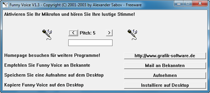 Pitch einstellen und Stimme verzerren Pitch einstellen und Stimme verzerren