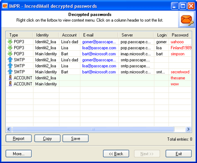 IncrediMail Password Recovery IncrediMail Password Recovery
