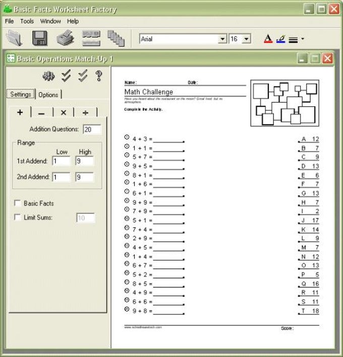Basic Facts Worksheet Factory Basic Facts Worksheet Factory