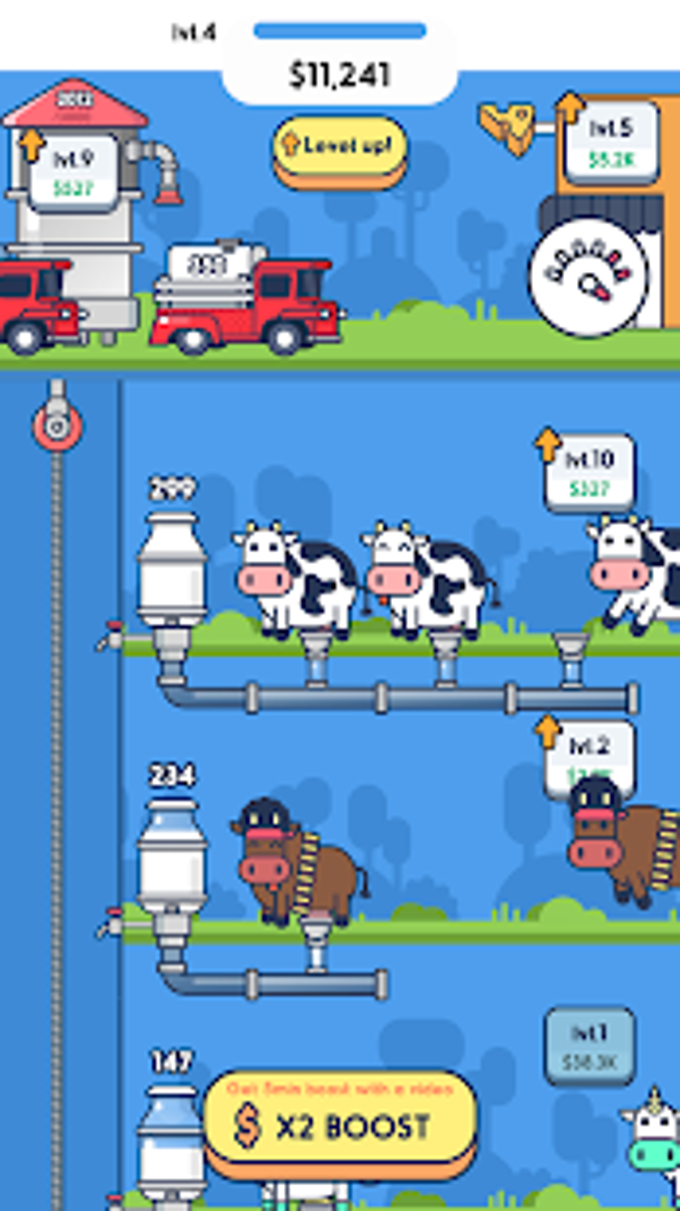 Milking factory game