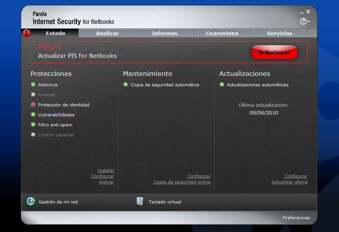 Panda Internet Security for Netbooks Panda Internet Security for Netbooks