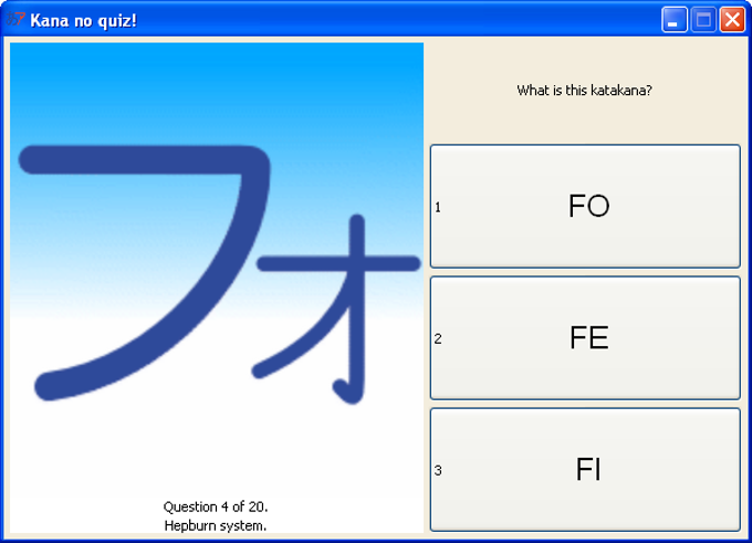 Kana no quiz Kana no quiz