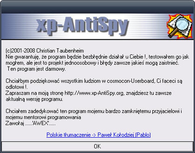 XP ANTISPY ITALIANO SCARICARE