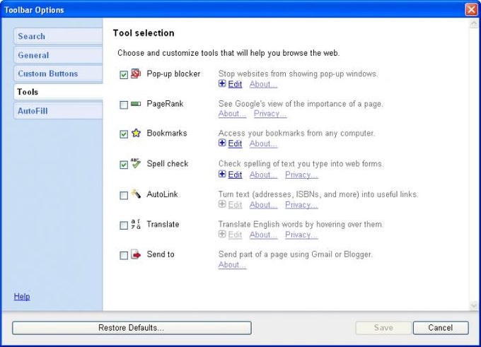 Google Toolbar IE Google Toolbar IE