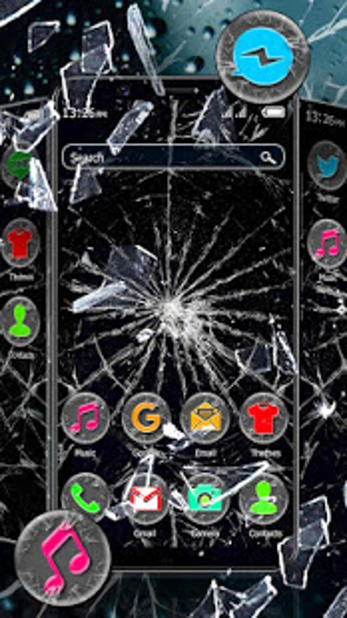 Broken Glass Hd Theme Live Wallpaper